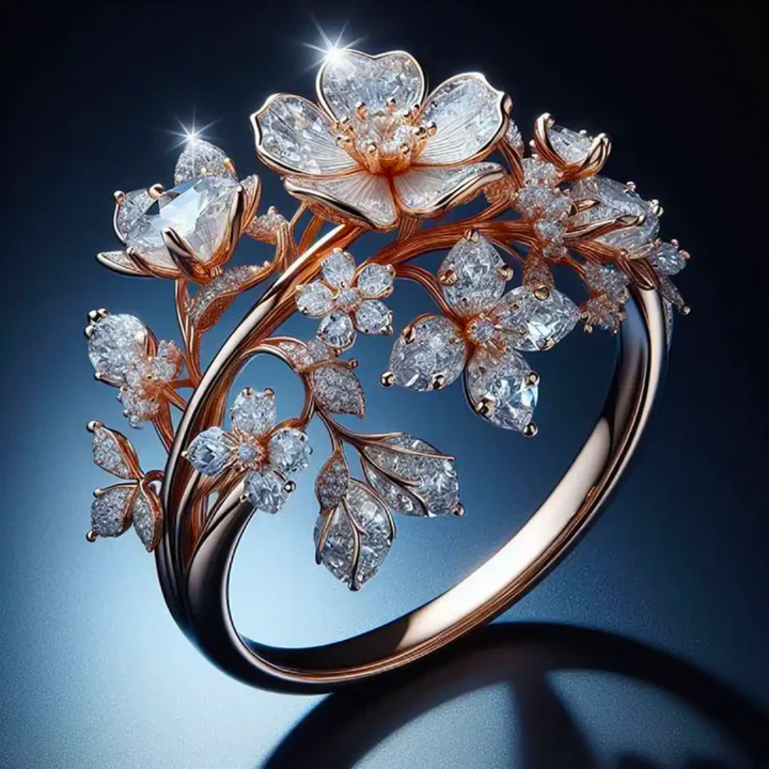 Anel Bright Crystal Blossom