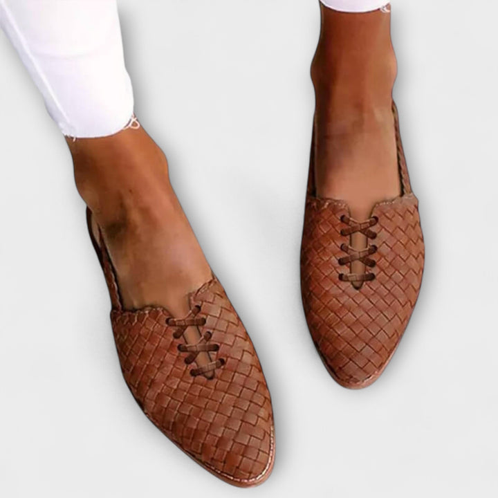 Zyra | Vævede elegante, komfortable ballerinaer