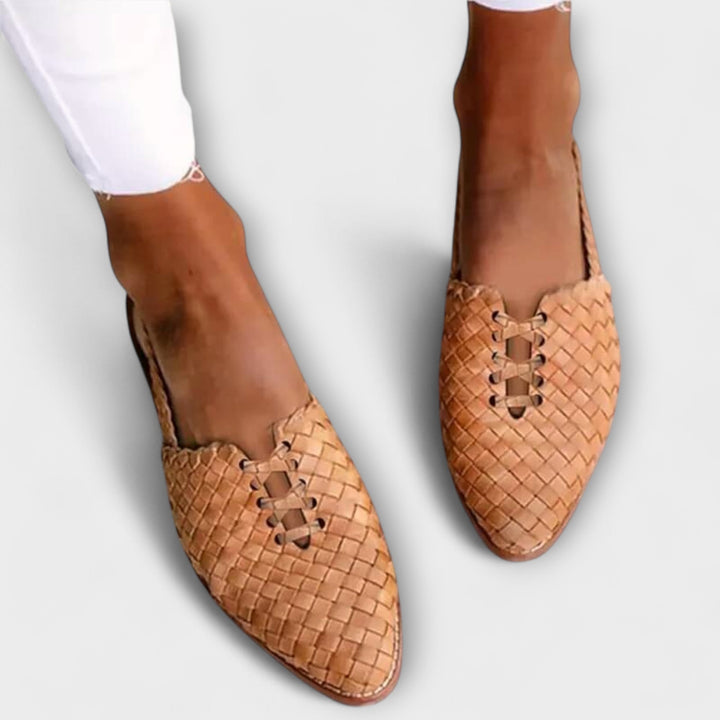 Zyra | Vævede elegante, komfortable ballerinaer